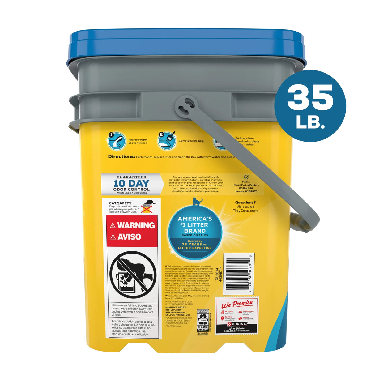 Purina Instant Action Floral Scented Clumping Cat Litter, 35 lb Pail