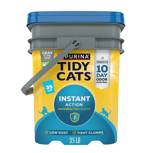 Purina Instant Action Floral Scented Clumping Cat Litter, 35 lb Pail